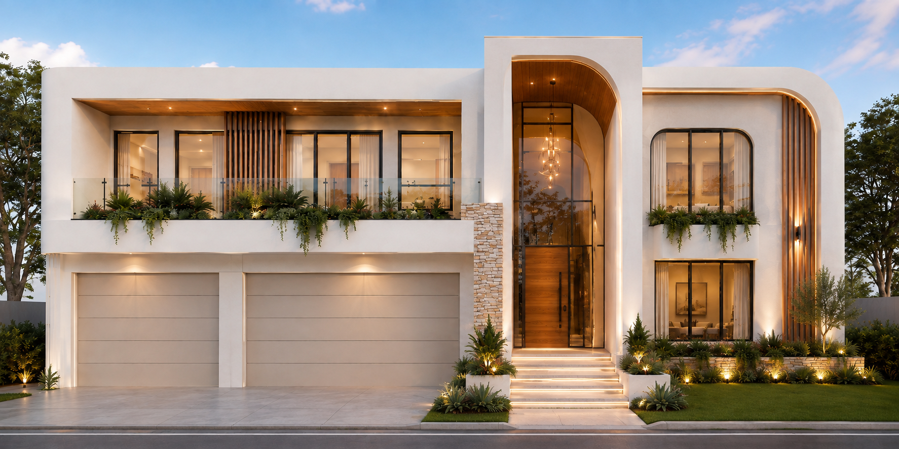Curved Entry House design study